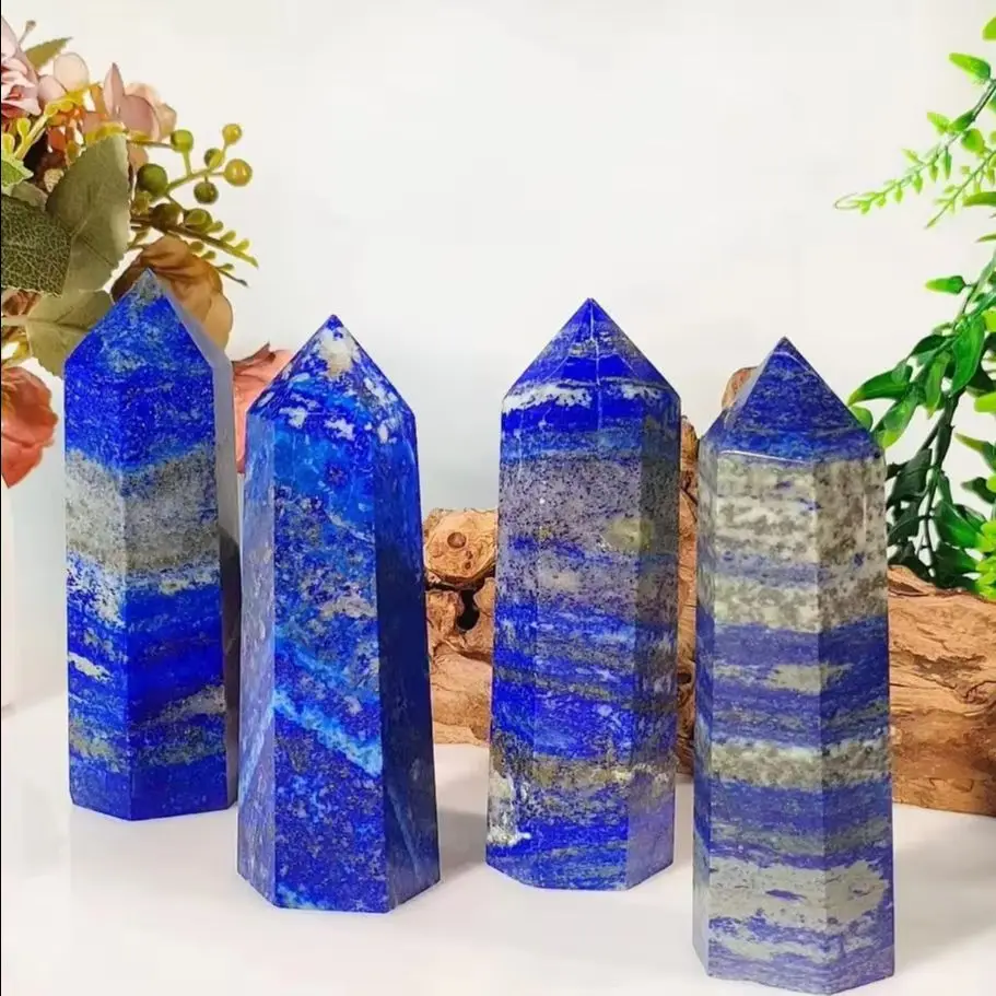 Natural Lapis Lazuli Quartz Points Wands High Quality Crystal Points Tower For Gift and Home Decoration