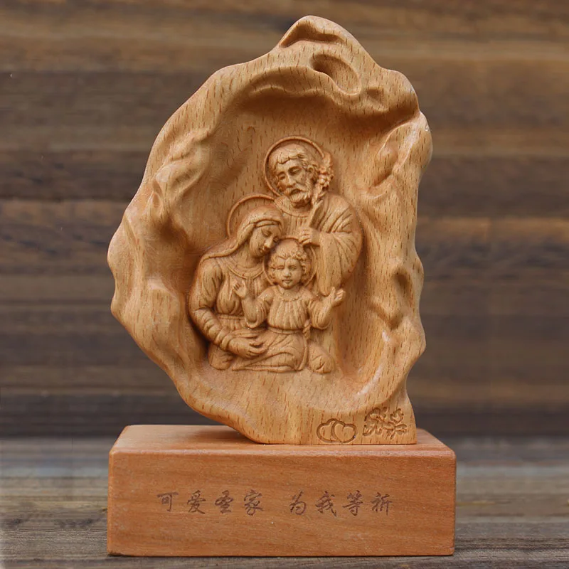 

Solid Wood Carving Of Our Lady Of God Saint Joseph Statues Catholic Christ Jesus Ornament Home Decor Crafts Church Suppli