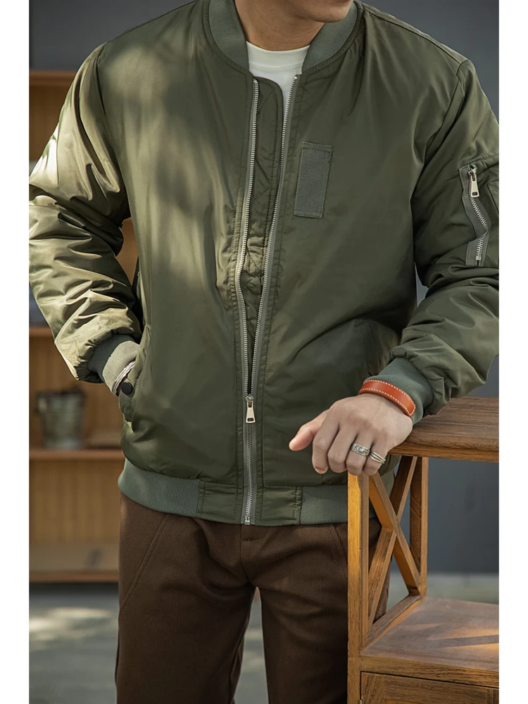 Thiened coton pilote Jaet MA Baseball Sle coupe-vent chaud manteau jeunesse vêtements de travail Utili ket longue fermeture à glissière Sve