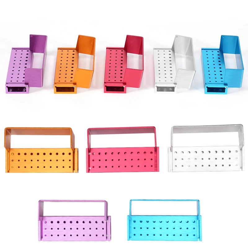 

30 Holes Dental Diamond Burs Holder Autoclavable Sterilizer Case Burs High Speed Handpiece Burs Disinfection Box