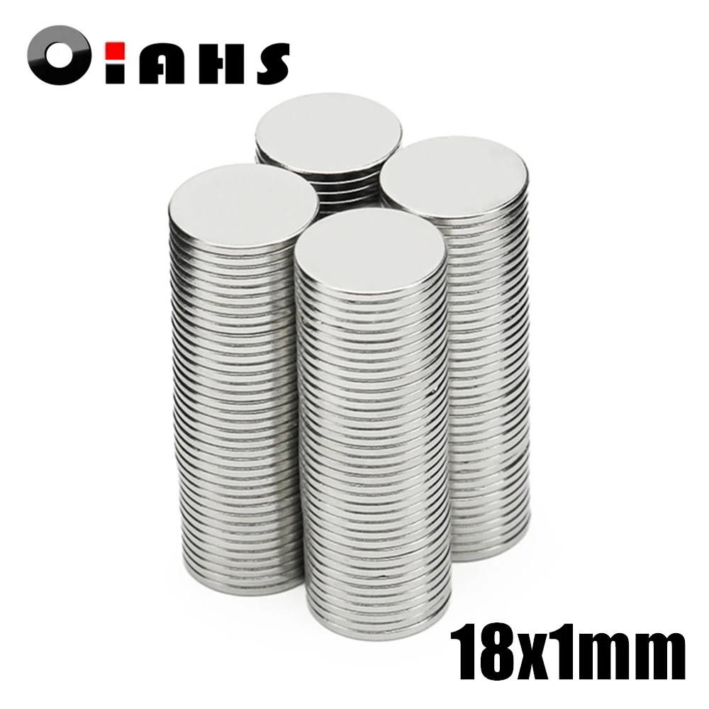 

10-100pcs 18x1mm magnets Super Powerful Strong Rare Earth Neodymium Magnet N35 Magnets