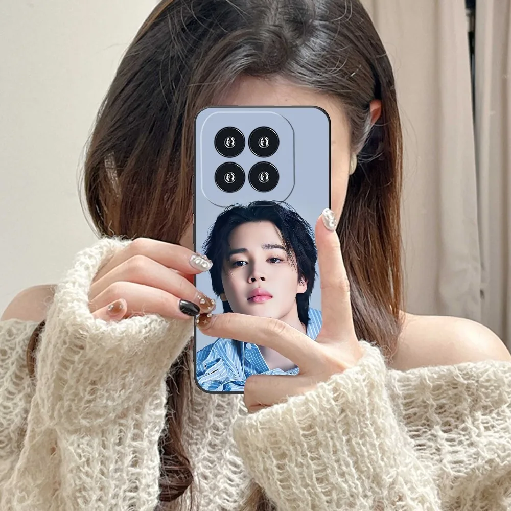 KPOP Cute J-Jimin-S Mobile Cell Phone Case for Xiaomi 14 13 12 11 10 9 T Ultra Lite Pro S SE X 5G Black Soft Phone Cover Shell