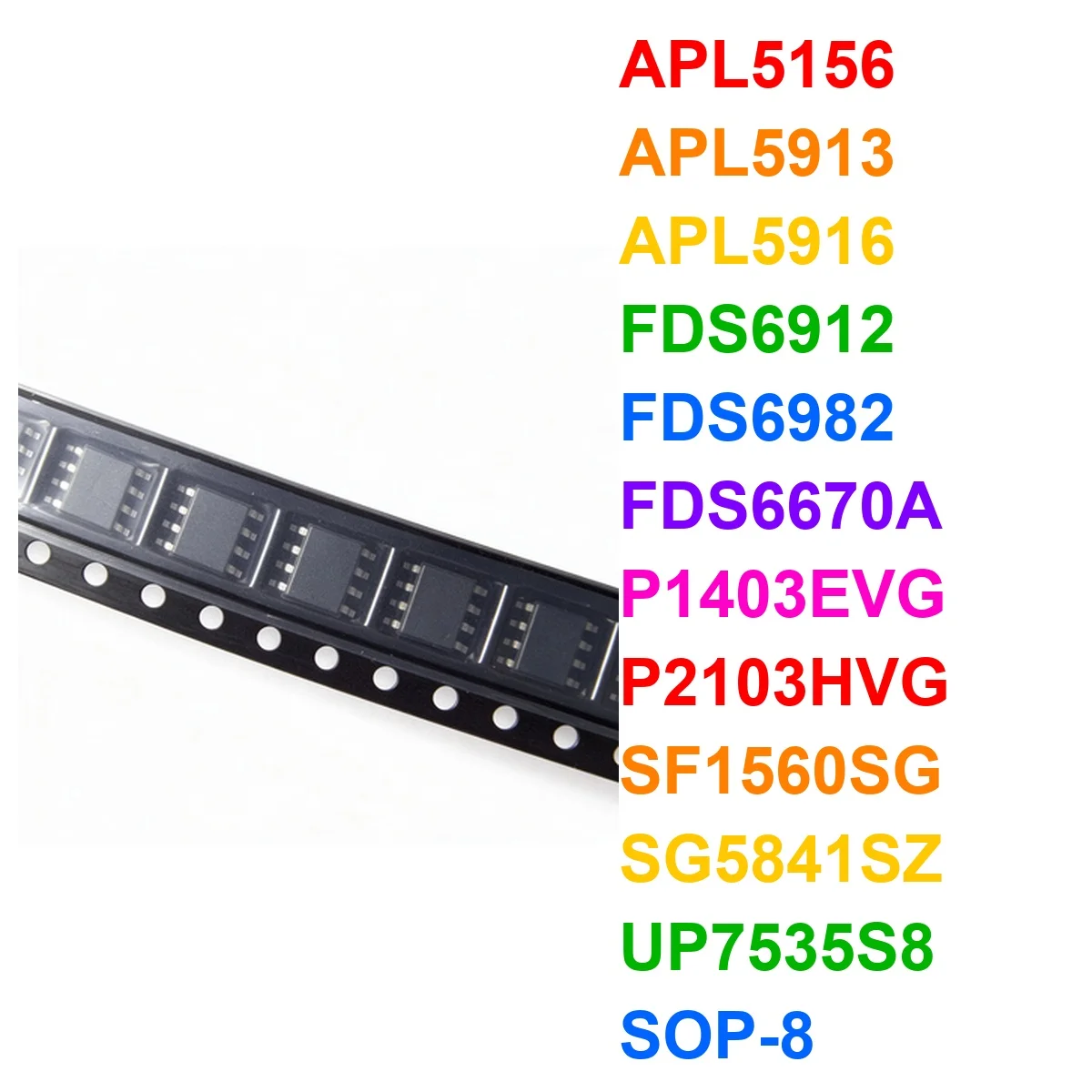(5piece)  APL5156 APL5913 APL5916 FDS6912 FDS6982 FDS6670A P1403EVG P2103HVG SF1560SG SG5841SZ UP7535S8 sop-8 Chipset