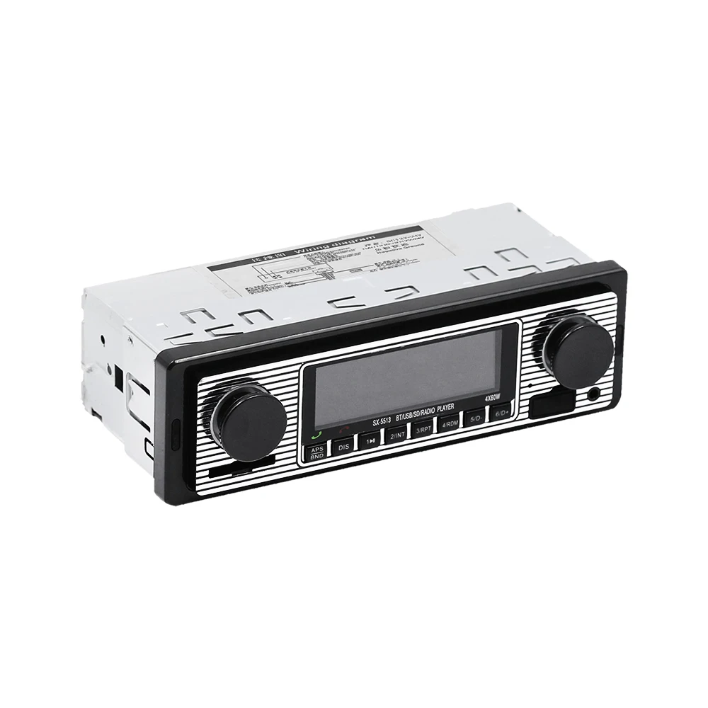 Samochodowy odtwarzacz MP3 Bluetooth 5513 Retro Stereo Radio Multimedialne Audio Rozmowy Bezprzewodowe Aux/Usb/Karta SD Maszyna 12V-24V Ciężarówka (12V High-Power) — Zdjęcie 2 z 2