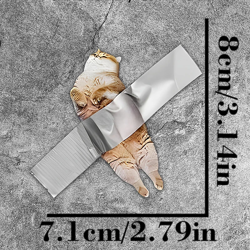 1 x trendiger Haustier-Klebeband-Aufkleber – hochwertiges wasserfestes Vinyl, bezaubernder personalisierter Aufkleber für Auto, Helm und Notebook