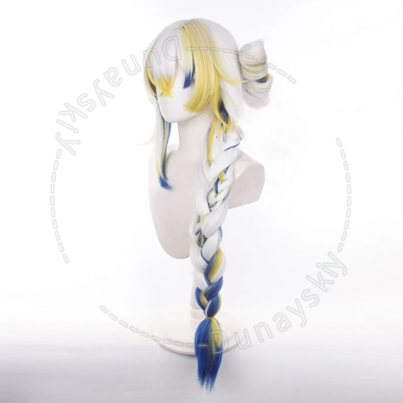 Arknights Shu Lunar New Year Limited Edition Highlights Long Lace Front Braid Cosplay Wig With Rose Net Cap Heat Resistant Fiber - view 4