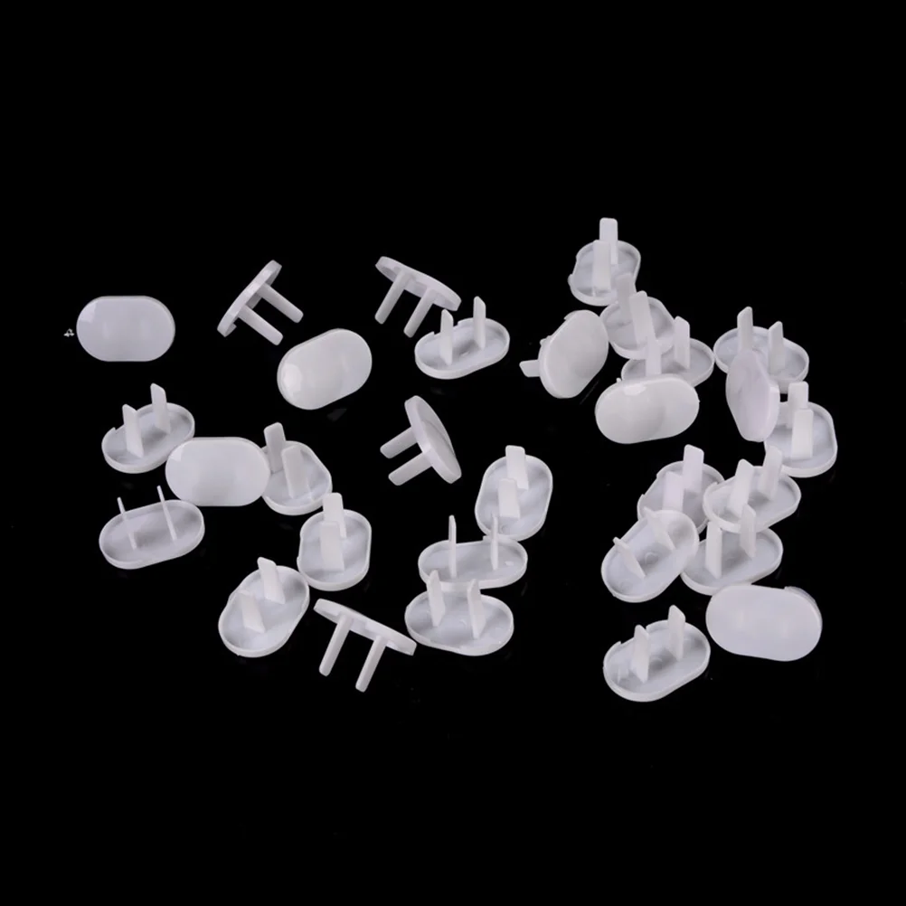 50pcs Child Safety Plug Outlet Plug Covers Socket Cover Socket Protector (White)