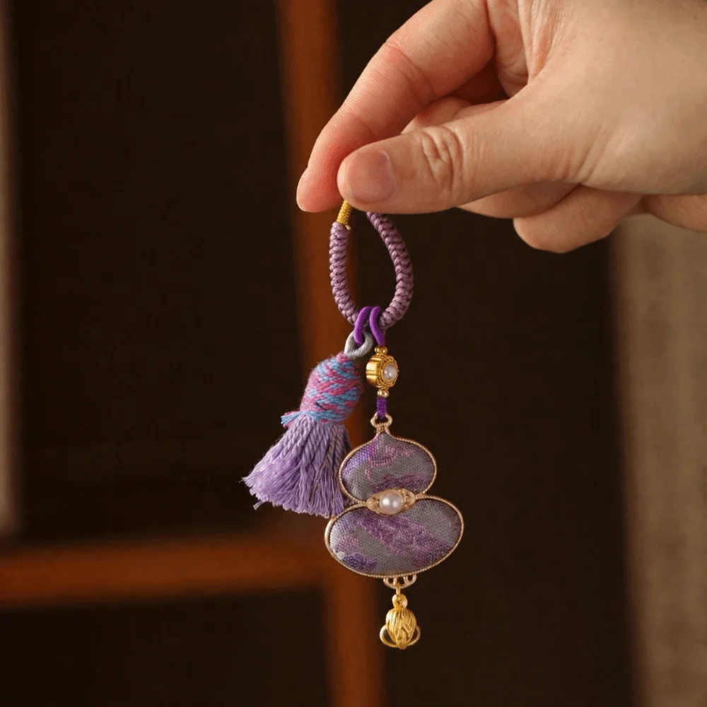 Handmade Brocade Gourd Pendant Chinese Style Ethnic Style Tassel Gourd Keychain Good Luck Lightweight Traditional Bag Charms