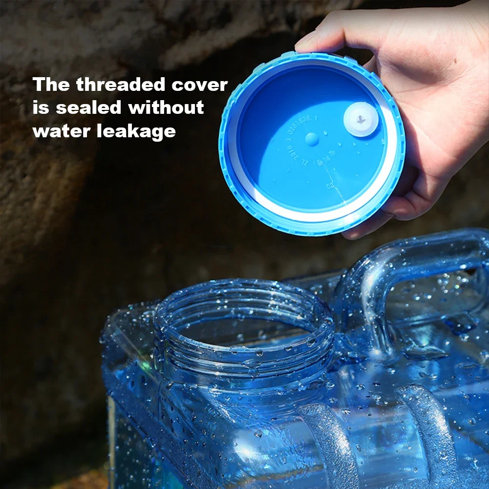 28L Water Storage Container Large Capacity Mineral Water Barrel Dustproof Camping Drinking Water Bucket for Self-Driving Tour