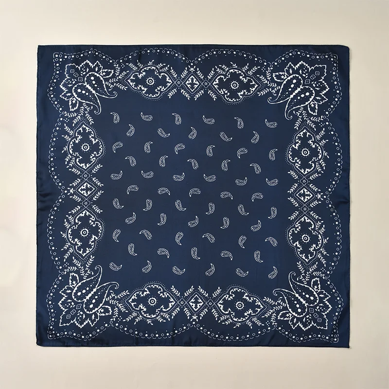 1pc 68*68cm Fashion Hip Hop Bandana Square Scarf Cowboy Cashew Black Paisley Headband Print For Women/Men/Boys/Girls image 6
