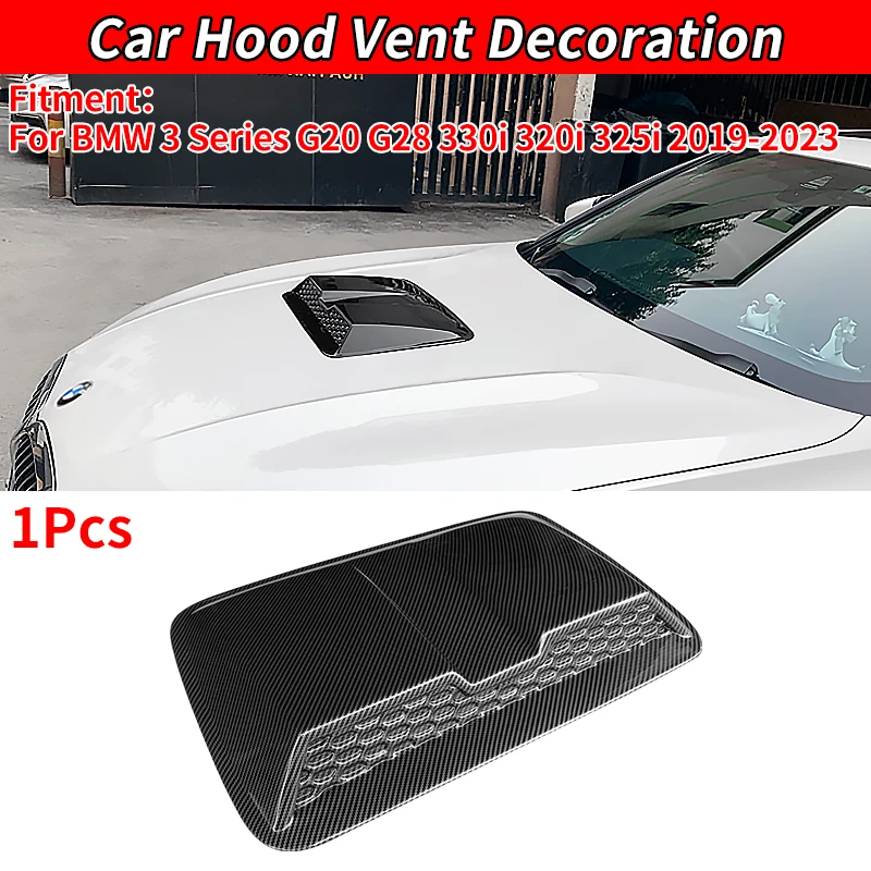 

For BMW 3 Series G20 G28 330i 320i 325i 2019-2023 2021 Car Decorative Air Intake Flow Hood Vent Cover Sticker Decoration Styling