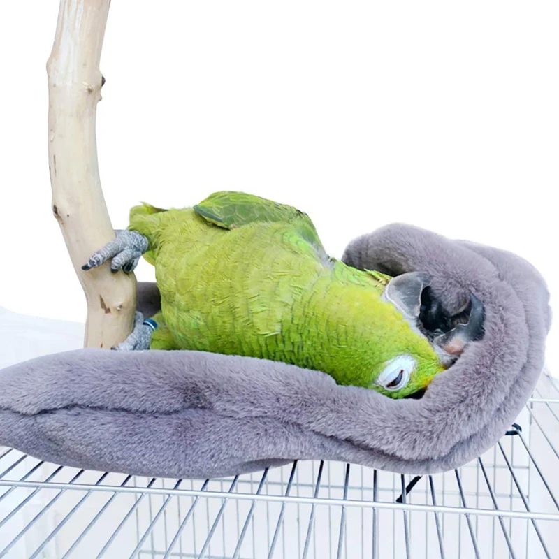 Pet Bird Bed Flannel Peony Starling Bird Nest Parrot Warming Nest Bird Tent Windshield Corner Hiding Nest Cotton Hammock New