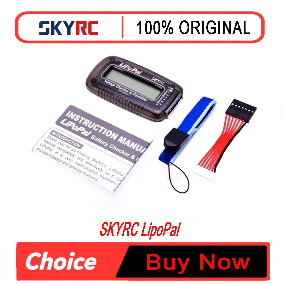 SKYRC Checker 2-6S Lipo Battery Voltage Checker Equilizer Capacity Display Voltage Indicator Voltage Balancer LiPoPal Battery