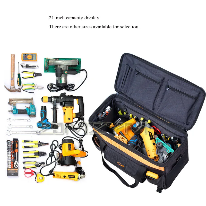 Large Electrician Storage Pouch Multifunctional Trolley Single Shoulder Canvas Tool Bag For Installation Maintenance After-Sales