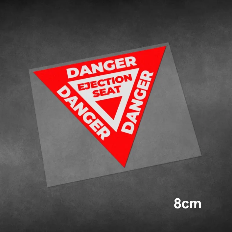 Ejection Seat Danger Triangle Warning Decals Car Motorcycle Body Modification Pegatinas Reflective Waterproof Vinyl Stickers