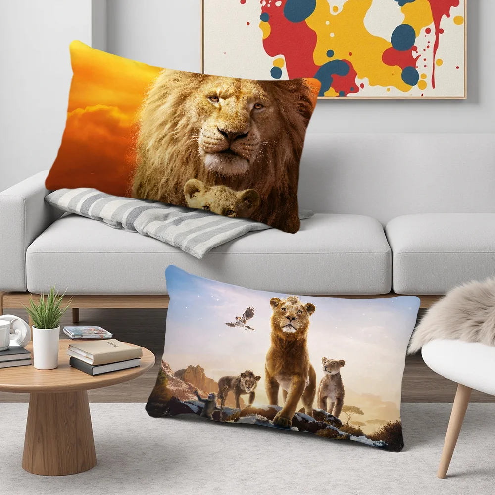 فيلم الرسوم المتحركة لطيف m-Mufasa الأسد k-King dn غطاء وسادة مستطيل أريكة المنزل غرفة المعيشة مكتب hogar مقهى المخدة