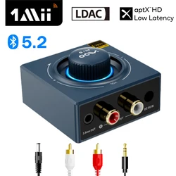 1Mii B06T3+ Bluetooth 5.2 Receiver,LDAC Aptx Bluetooth Audio Adapter for Home Stereo,RCA 3.5mm Jack aux HiFi