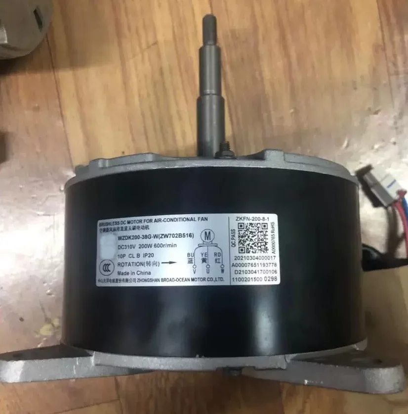 

New air conditioning motor WZDK200-38G-W ZW702B516 fan ZKFN-200-10-1