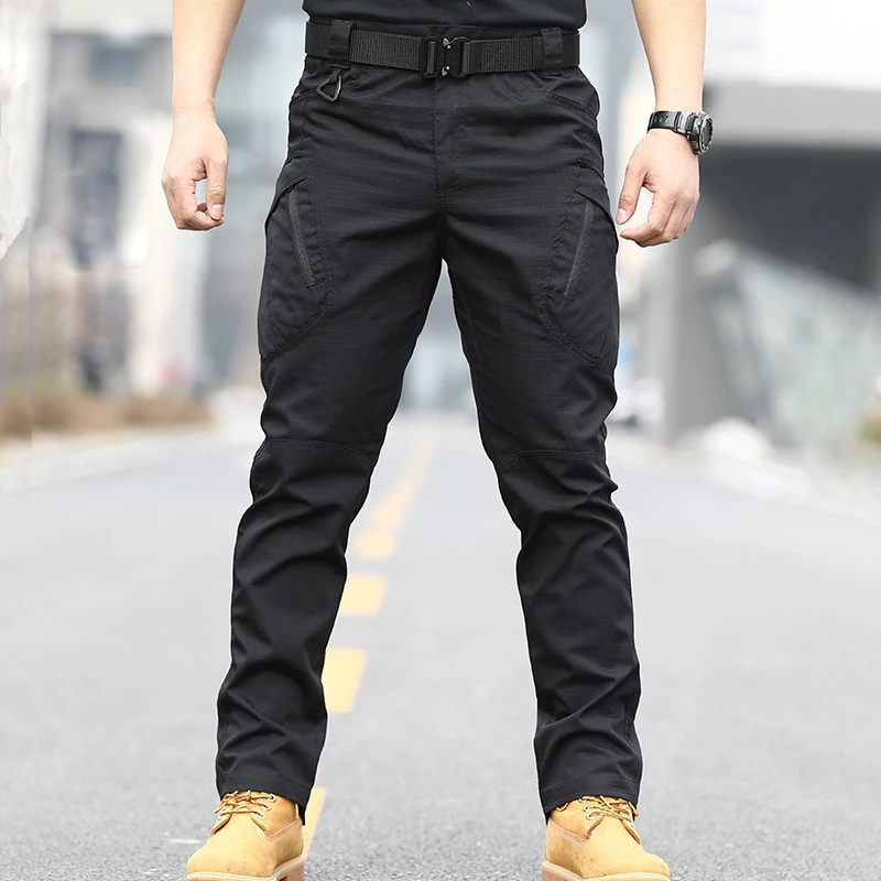 Cargo Pants Men Casual Tactical Trousers Large Side Pockets Abrasion Scratch Resistant Male Pant Outdoor Traning Hiking Pants