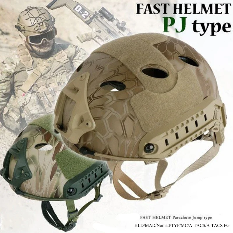 

Airsoft Outdoor Tactical PJ Type Fast Jumping Helmet CS WarGame Hunting Paintball Protective Accessories Fast PJ Helemt