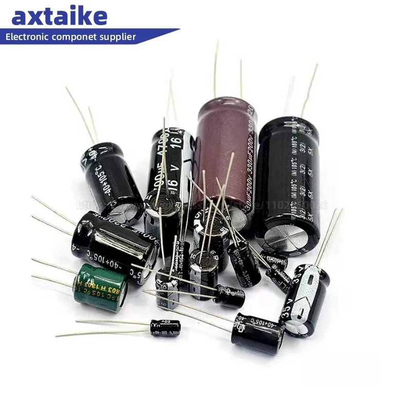 

100V 1UF 2.2UF 3.3UF 4.7UF 10UF 22UF 33UF 47UF 100UF 220UF 470UF 1000UF Aluminum Electrolytic Capacitor DIP