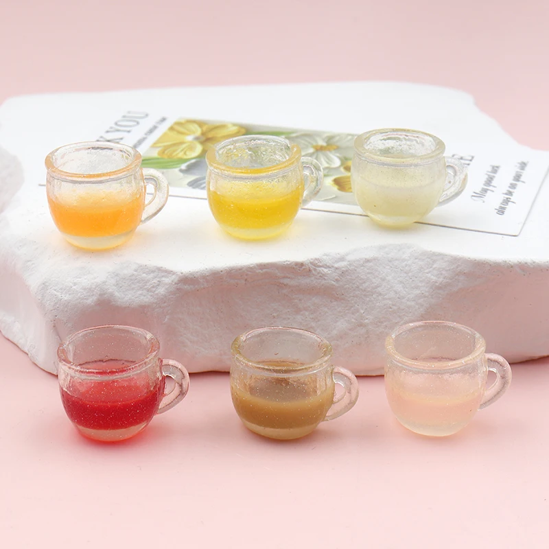 10/100pcs Kawaii Cartoon Juice Cup Flatback Resin Cabochon Scrapbooking Hair Bows Decor Craft DIY Accessories