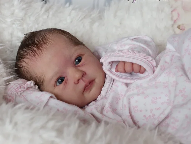 New Arrival 20inch Candy Reborn Doll Kit Unfinished Unpainted Blank DIY Doll Parts With Cloth Body And Eyes Sweet Baby