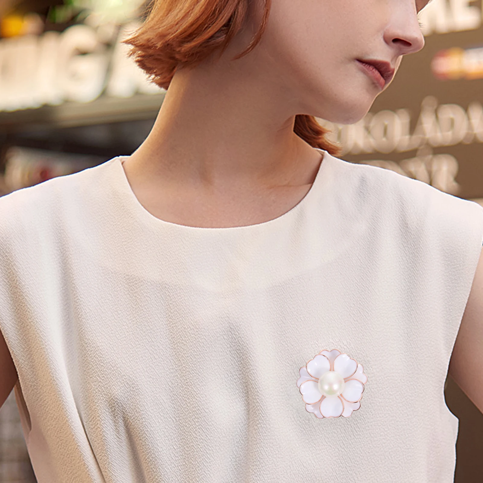 

1Pcs Anti-Peeping Flower Brooch Personalized Corsage Party Wedding Accessory Durable Alloy Lapel Pin