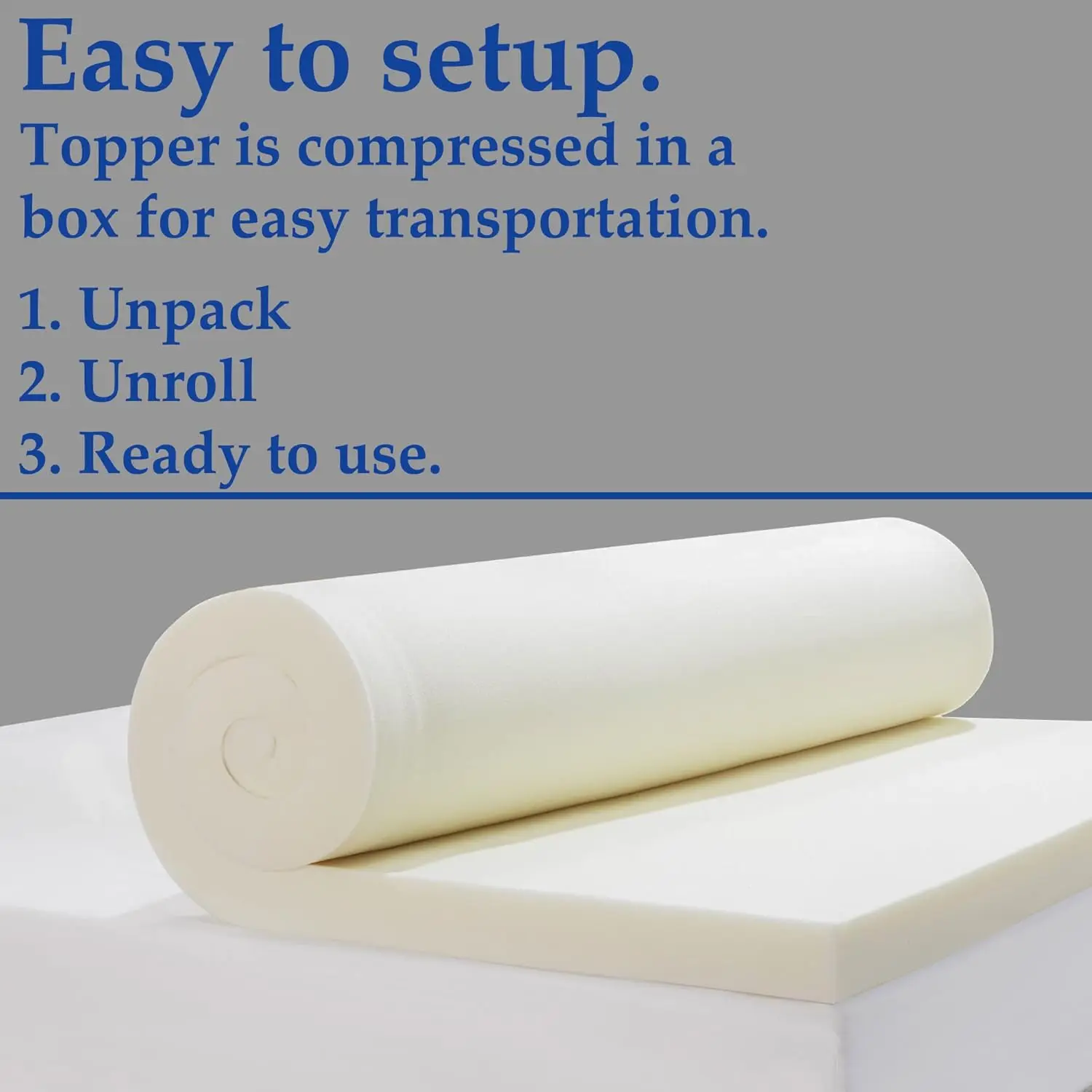 

Spinal Solution 1-Inch Convoluted Gel Infused Memory Foam Mattress Topper With Egg Shell Design | Breathable, Soft, And