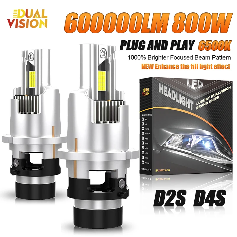 

D2S D4S D2R D4R Led Car Headlight Canbus HID Led Xenon Bulb 1:1 Turbo Led Super Bright 9570 CSP Auto Light 6000K Plug&Play 12V
