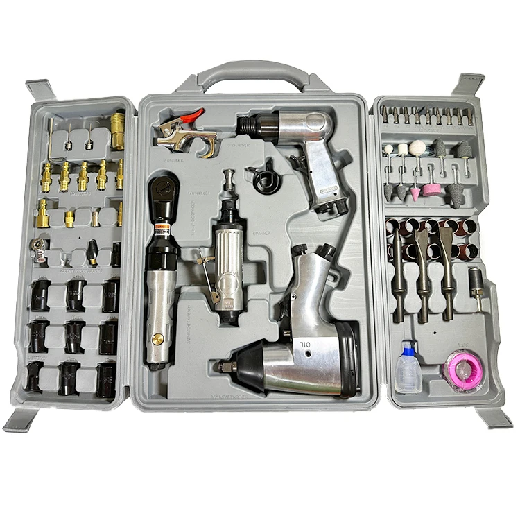 Aluminium Pneumatic Air Tool Kit 71-Piece Set With Air Compressor Tools OEM Customizable 1 Year Warranty & Case