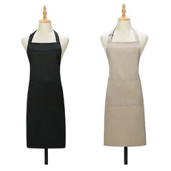 Women's Kitchen Apron for Woman Men Chef Work Apron for Grill Restaurant Bar Cafes Beauty Nails Studios Cleaning Smock