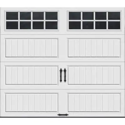 American Modern 16x8 Black Steel Insulated Carriage Sectional Garage Door Overhead Sliding Design With Flap For Modern Villas
