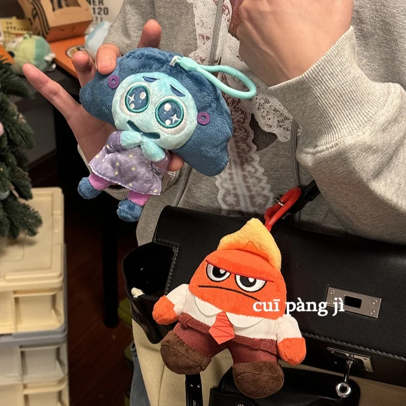 لطيف الكرتون أفخم المفاتيح على ظهره الديكور أنيمي داخل خارج دمية محشوة دمية هدية مفتاح الملحقات لعب لينة والهوايات