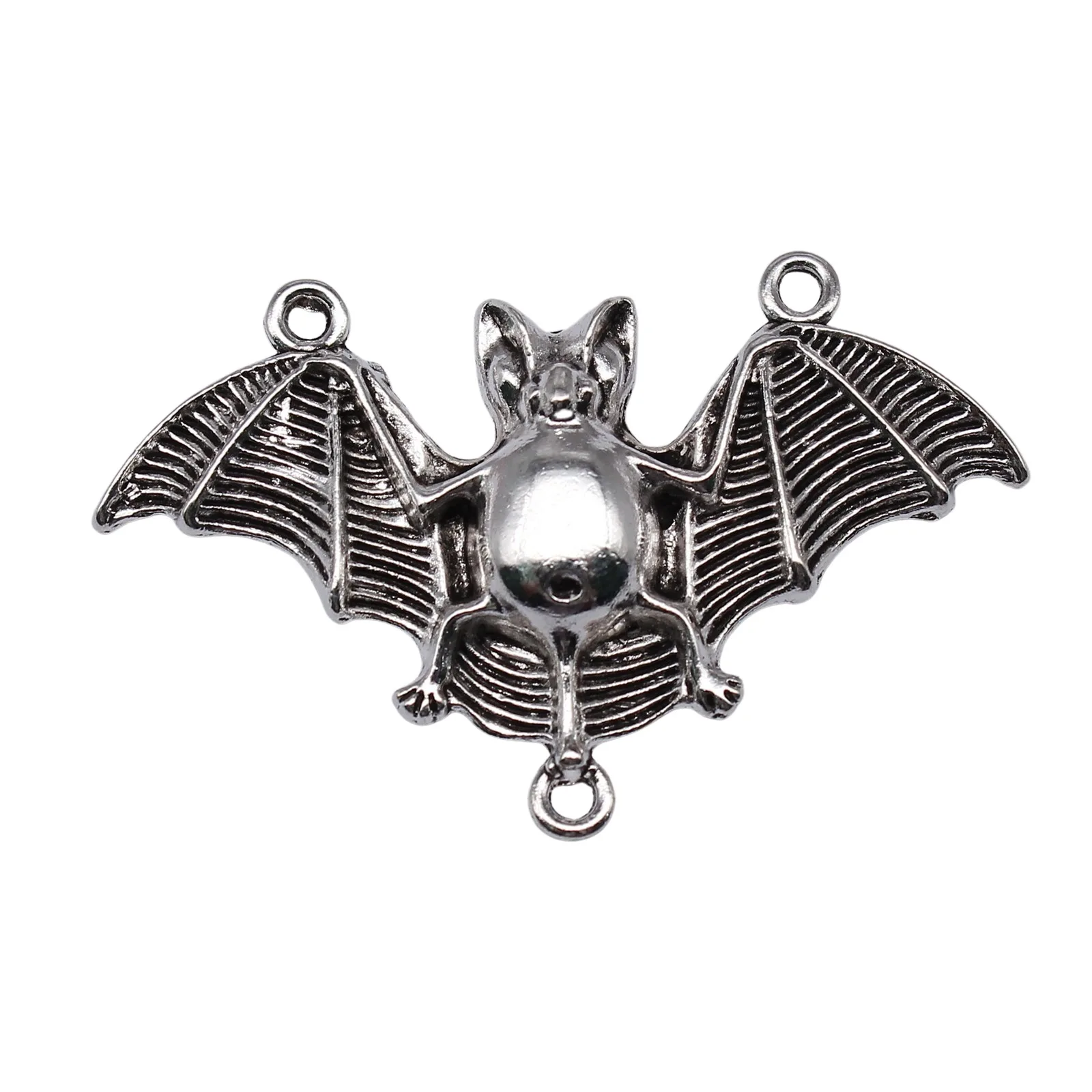 WYSIWYG 4pcs 30x48mm 3 Colors Bat Connector Charms Pendant For DIY Jewelry Making Halloween Jewelry Charms Pendant