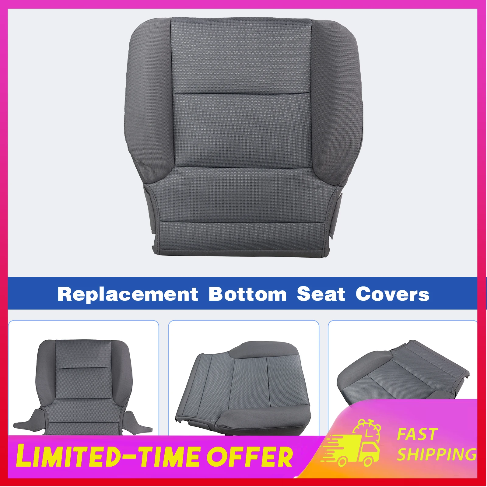 

Чехлы на сиденья водителя и пассажира из ткани для Chevrolet Silverado LT 2014-2019, аксессуары для интерьера автомобиля