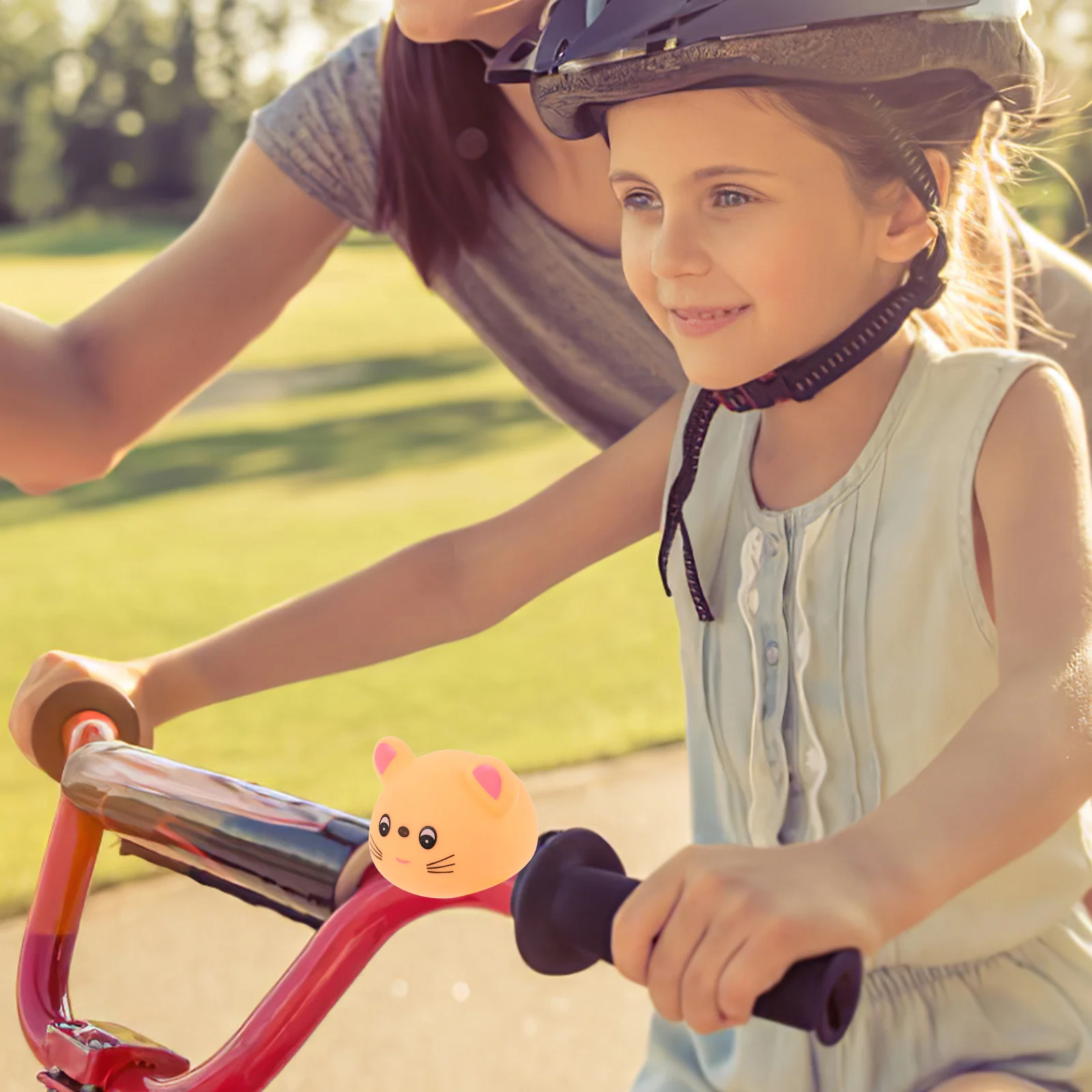 

Pink Bicycle Cartoon Horn Mountain Road Bike Squeeze Honker Light Loud Decor Safety Road Horn Honker Light