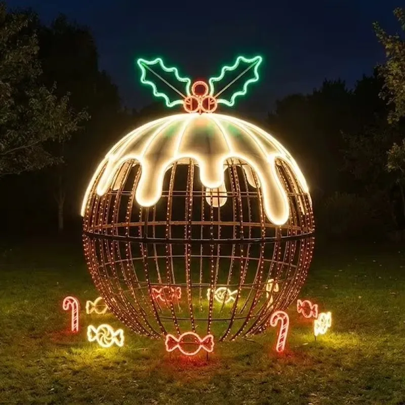 Customized large amusement park lantern decoration, suitable for Christmas indoor/outdoor use, theme park light show
