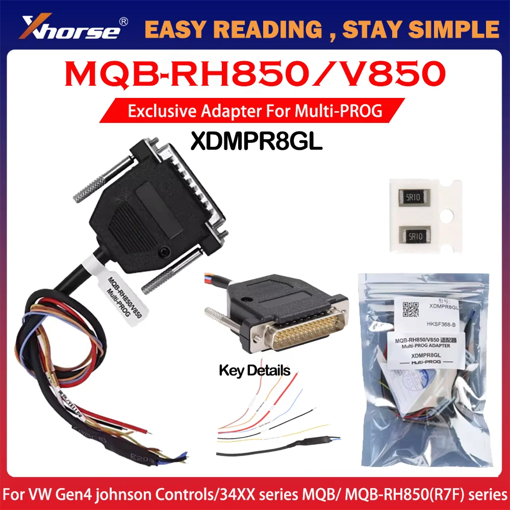 

2025 XHORSE XDNPR8GL MQB-RH850 RH850 V850 Adapter For VW MQB MQB49 5C Dashboard MQB-RH850(R7F) series MQB 34xx series