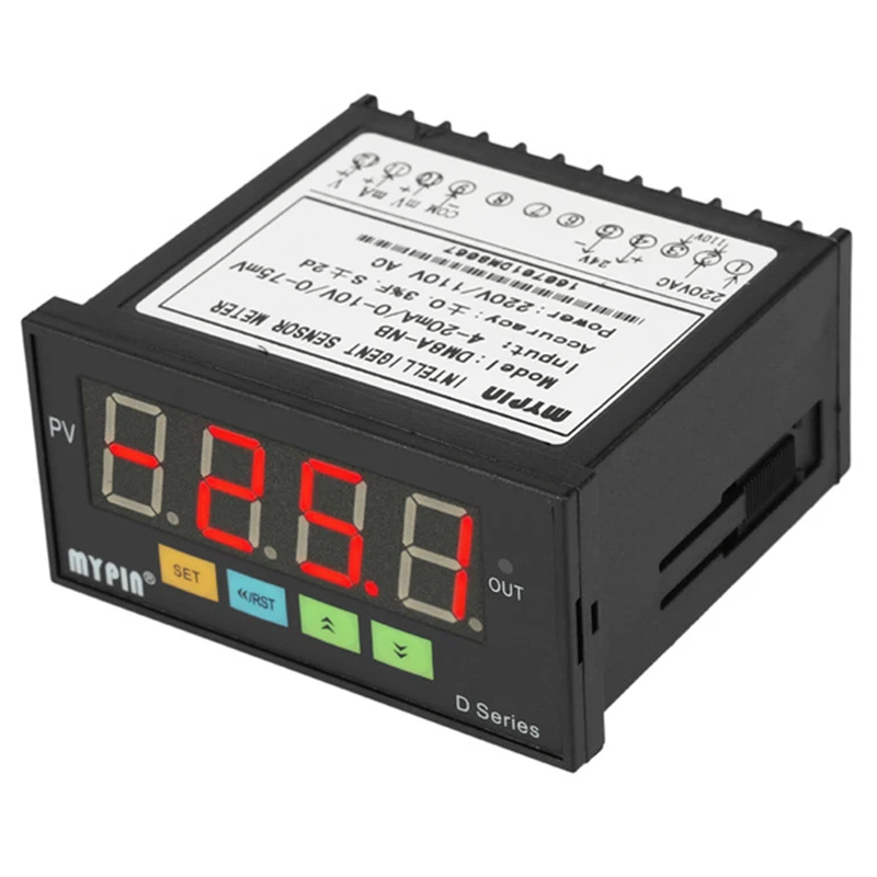 

mypin Digital Sensor Meter Multi-Functional Intelligent Led Display 0-75Mv/4-20Ma/0-10V Input