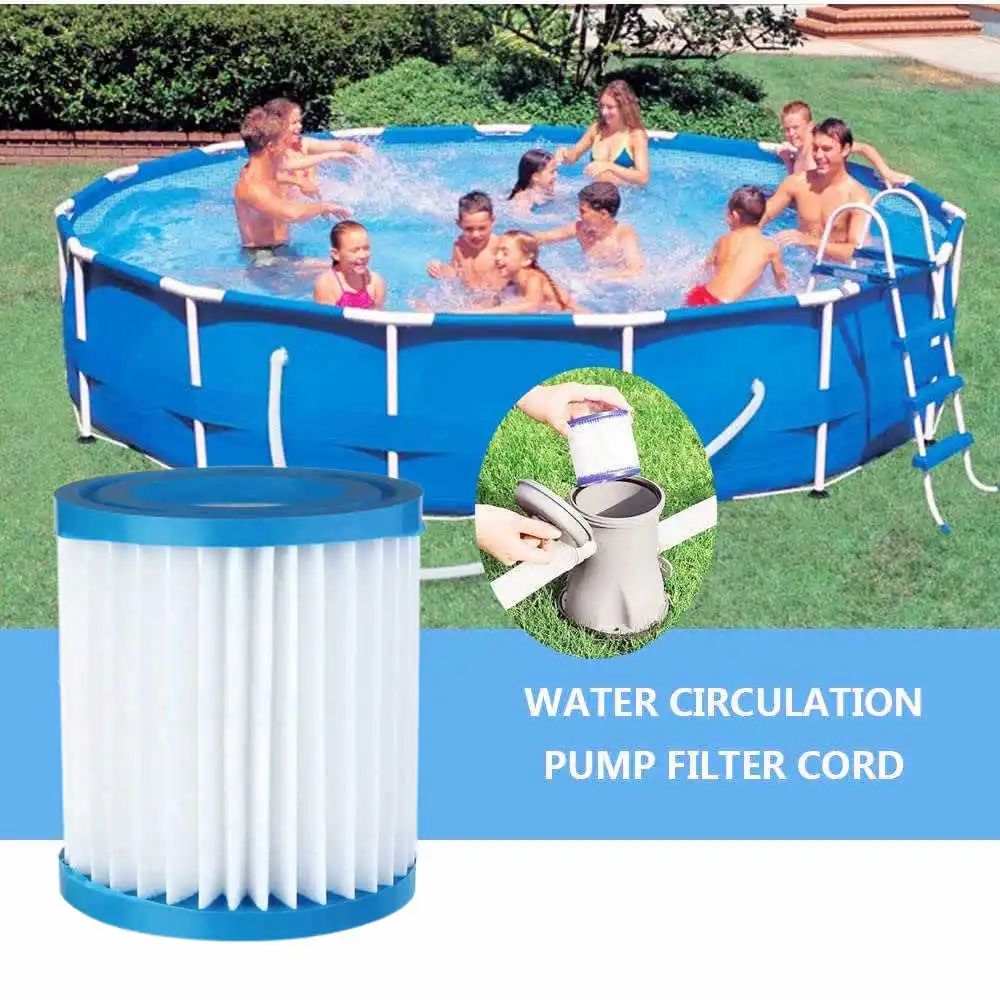High Efficiency Pool Filter Cartridge Replaceable Washable Water Cleaning Tool Filtration Element For Backyard Swimming Basin