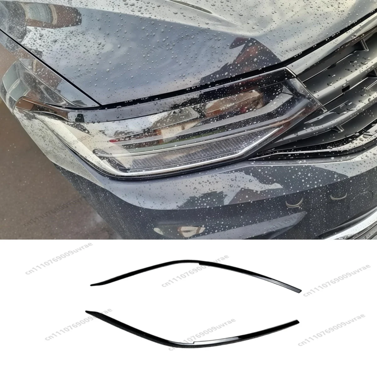 ABS Front Headlight Eyebrow Eyelid Trim Protective Cover For Volkswagen Tiguan Elegance 2021 2022 2023 2024 Exterior Styling