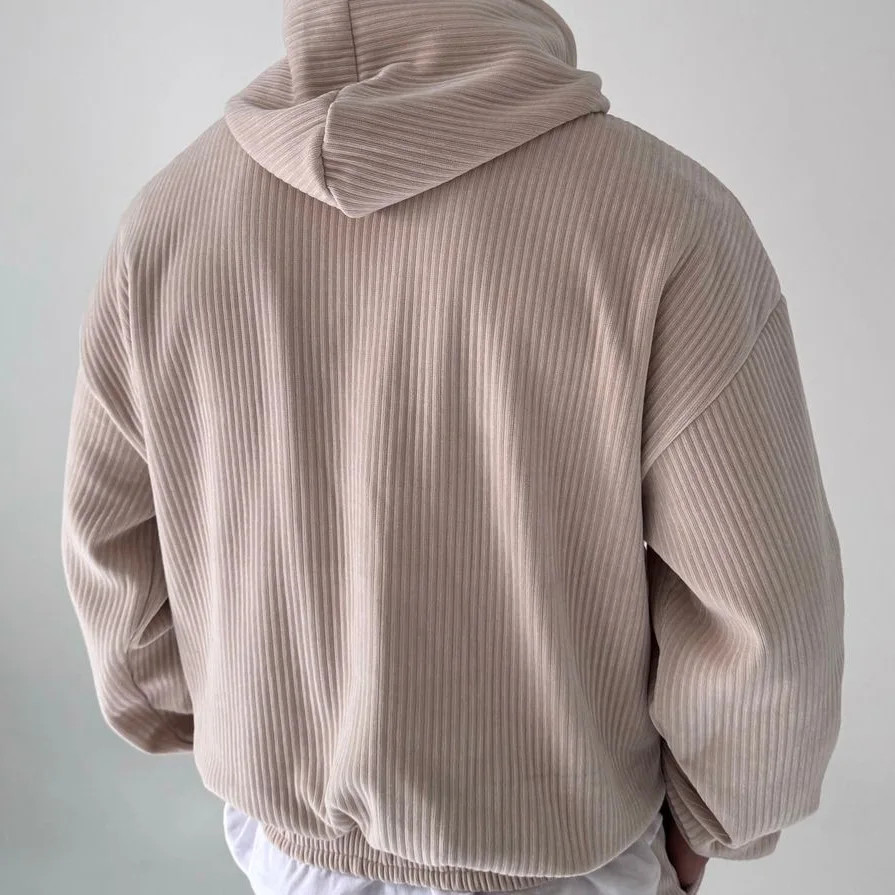 

Casual Ribbed Corduroy Hoodies Mens Spring Long Sleeve Solid Color Fashion Hoodie Streetwear Fashion Lace-up Hooded Sweatshirts