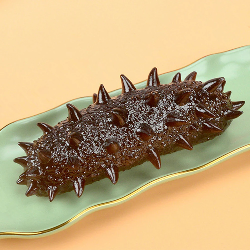 

2pcs Artificial Sea Cucumber Model Lifelike Food Prop PVC Photo Decor Educational Toy Montessori Cognitive Learning Tool Fake