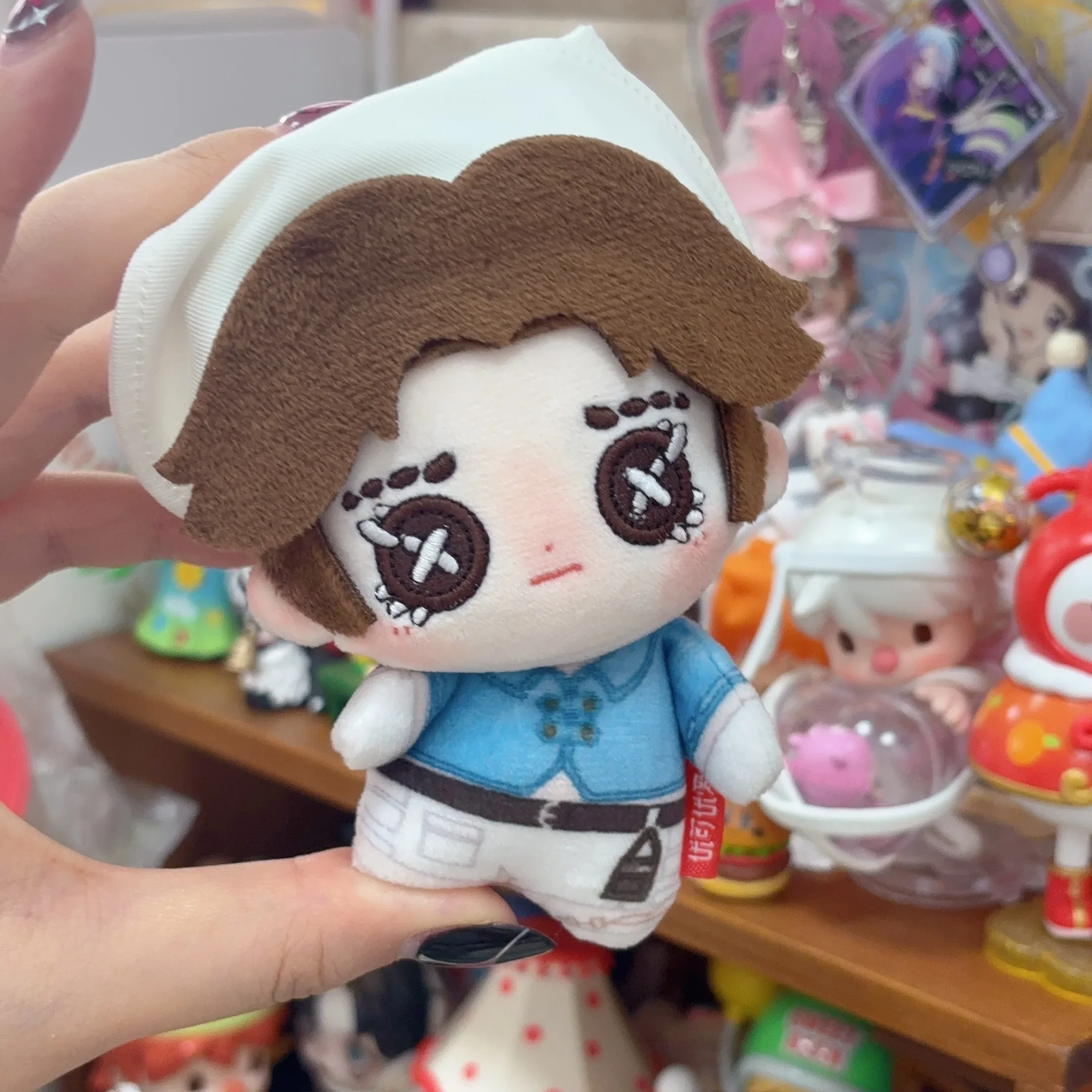 Juego Original Identity V Emily Dyer, muñeco de peluche de 10CM, Anime, chica Adorable, colgante de cuerpo de estrella de mar, llavero, juguetes de peluche, regalo de Navidad