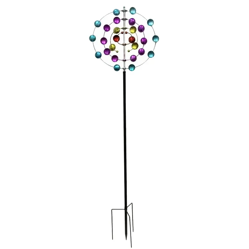 

Wind-moving landscape decoration, outdoor wrought iron garden courtyard, shopping mall seaside, rotating windmill ornament