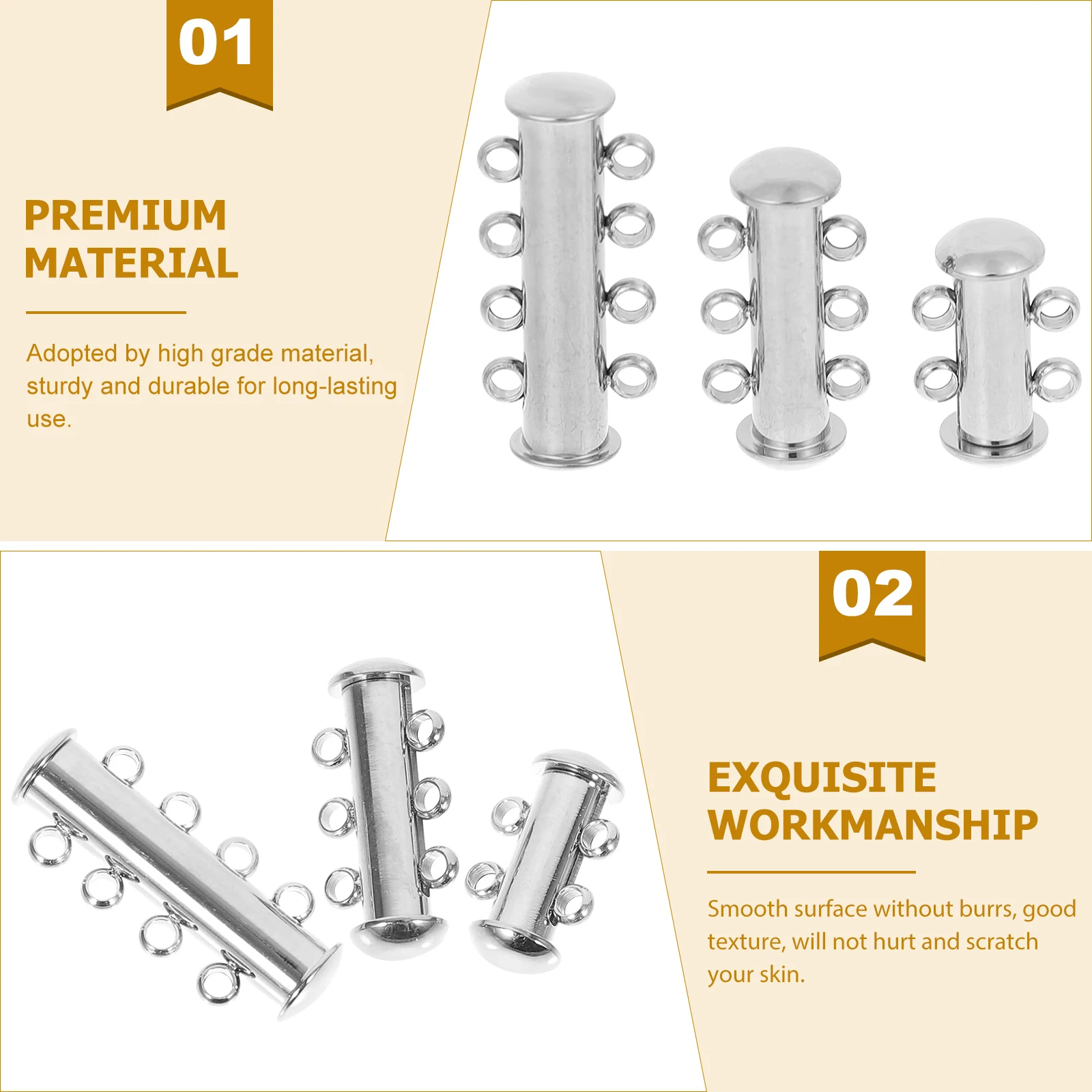 3 stuks sieraden connector sluiting voor ketting armband gelaagdheid gesp aanbod