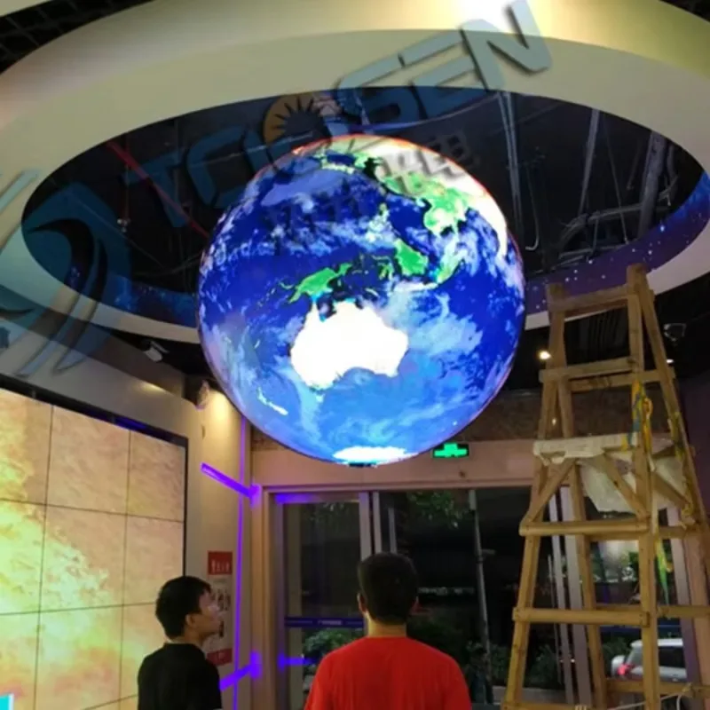 1-4m Multi Size 360° 3D LED Sphere Screen P2.5 8K IP65 Waterproof Custom Globe Display For Outdoor Indoor Events