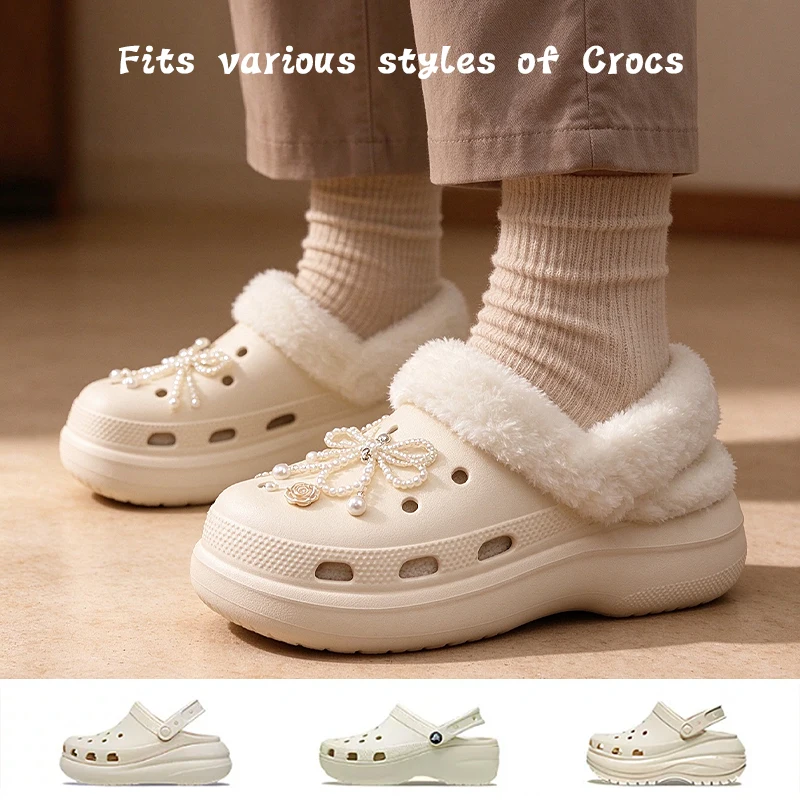Winter Warm Plush Insole sets Shoe Inserts Removable Thick Soft Plush Liners for Croc Shoe Covers Shoes Accessories