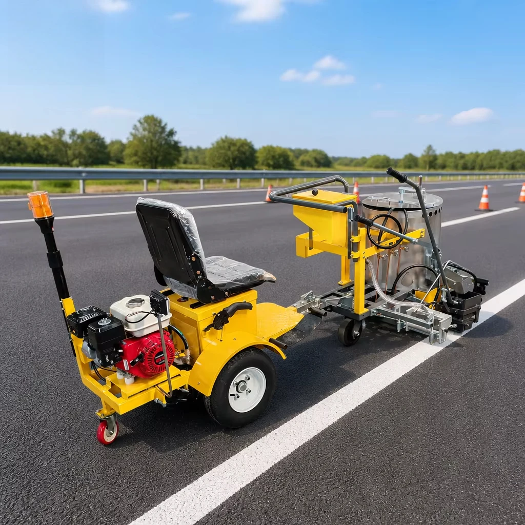 Cold Spray Road Marking Machine Hand Push Airless Line Marker Adjustable Spray Gun for Road Marking Project